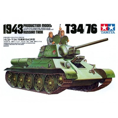 T34/76 PRODUCTION MODEL 1943 - 1/35 SCALE - TAMIYA